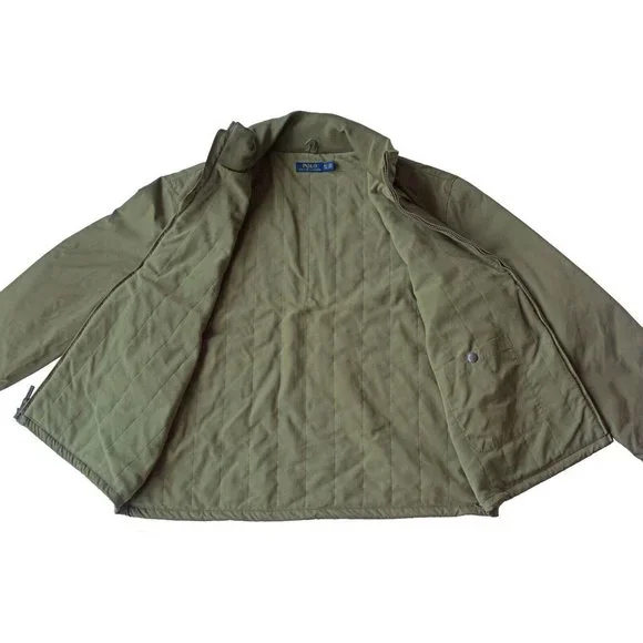 NEW Polo Ralph Lauren Perry Jacket! Olive GreenOrange Polo Player Fleece Lined